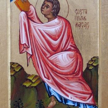 Painting titled "Sv. prorok Mojsije" by Miloje84, Original Artwork