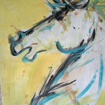 Malerei mit dem Titel "horse3" von Jelena Dabic, Original-Kunstwerk