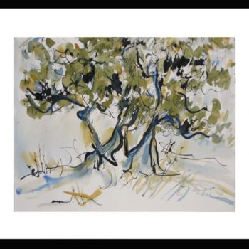 Painting titled "oliv trees" by Jelena Dabic, Original Artwork
