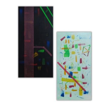 Malarstwo zatytułowany „Harmonies colorées” autorstwa Jérémy Magnanou (Jemy-Art), Oryginalna praca, Akryl Zamontowany na Dre…