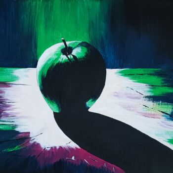 Pittura intitolato "La pomme" da Jérémy Magnanou (Jemy-Art), Opera d'arte originale, Acrilico