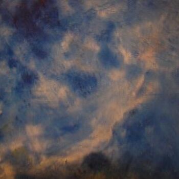 Painting titled "In the clouds" by Jenifer Wells, Original Artwork, Oil