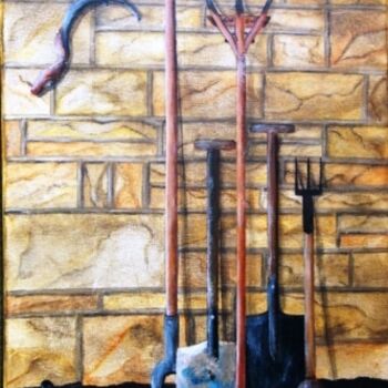 Painting titled "Grandpa's tools" by Jeni Smithies, Original Artwork, Other