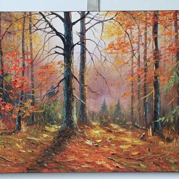 Картина под названием "" Осенний лес "" - Jenius, Подлинное произведение искусства