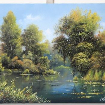 Картина под названием "" На реке Эльбузд "" - Jenius, Подлинное произведение искусства