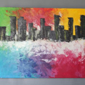 Painting titled "Rainbow" by Jenius, Original Artwork, Acrylic