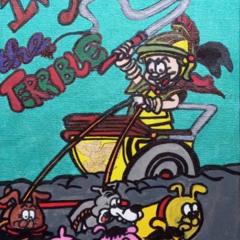 Painting titled "Ivy the terrible ca…" by Jenksie, Original Artwork, Acrylic