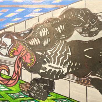 Pittura intitolato "Venom painting" da Jenksie, Opera d'arte originale, Acrilico