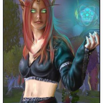 Digital Arts titled "Blood Elf of Warcra…" by Jennie Yuen, Original Artwork, Digital Painting