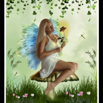 Digital Arts titled "The Garden Fairy" by Jennie Yuen, Original Artwork, Other