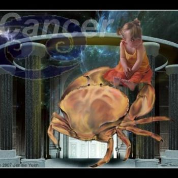 Artes digitais intitulada "Cancer - The Crab" por Jennie Yuen, Obras de arte originais, Outro