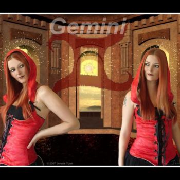 Digital Arts titled "Gemini - The Twins" by Jennie Yuen, Original Artwork, Other