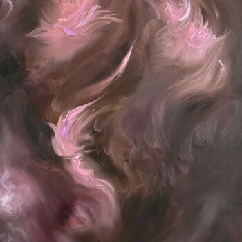 Картина под названием "Lovers in the storm" - Jennifer Baker, Подлинное произведение искусства, Масло Установлен на Деревянн…
