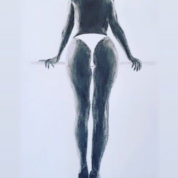 Dibujo titulada "Pudeur désirée" por Jennifer Jane, Obra de arte original, Lápiz