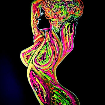 Peinture intitulée "Body painting 5" par Jennifer Jane, Œuvre d'art originale, Acrylique