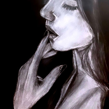 Dessin intitulée "Sensibilité" par Jennifer Jane, Œuvre d'art originale, Crayon