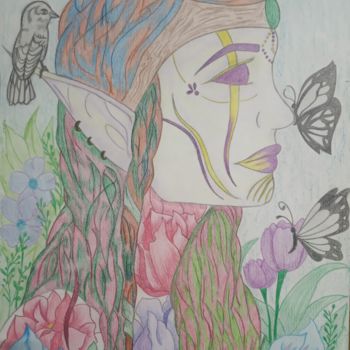 Рисунок под названием "Vida" - Jennifer Lopez, Подлинное произведение искусства, Графит