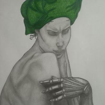 Dibujo titulada "Mujer" por Jennifer Lopez, Obra de arte original, Grafito