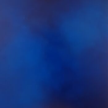 Painting titled "Isolated Blue" by Jennifer Morris, Original Artwork, Acrylic Mounted on Wood Stretcher frame