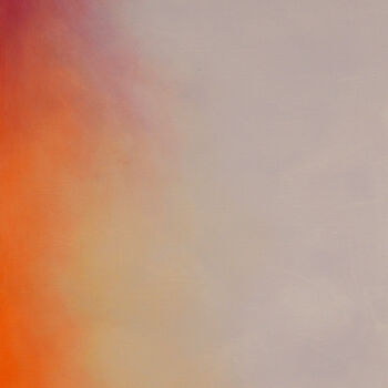 Pintura titulada "Tangerine Waterfall" por Jennifer Morris, Obra de arte original, Acrílico Montado en Bastidor de camilla d…