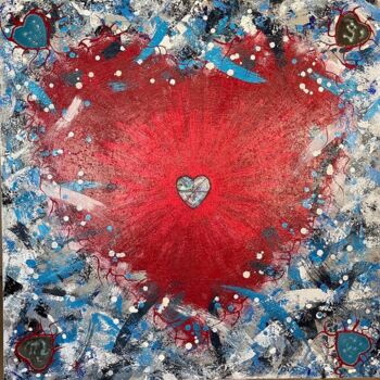 Peinture intitulée "As de Coeur" par Jennifer Zalewski, Œuvre d'art originale, Acrylique Monté sur Châssis en bois