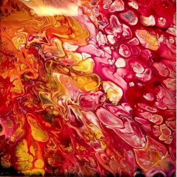 Pittura intitolato "Volcan" da Jennifer Rene, Opera d'arte originale, Acrilico