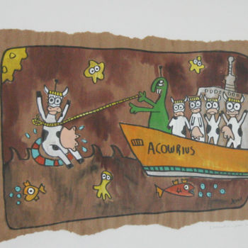 Σχέδιο με τίτλο "L'acowrius" από Jenny, Αυθεντικά έργα τέχνης