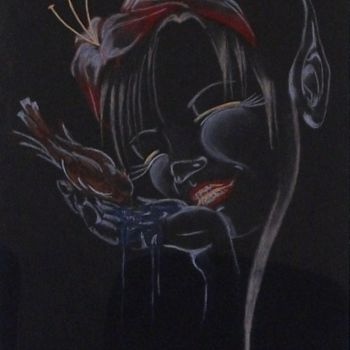 Desenho intitulada "Ninfea" por Jenny D Alessio, Obras de arte originais