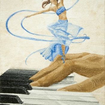 Pittura intitolato "Theta" da Jenny D Alessio, Opera d'arte originale