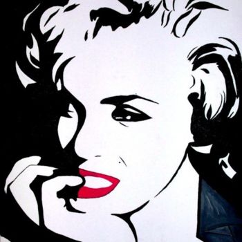 Painting titled "Marilyne Monroe rose" by Jenny Tavera, Original Artwork, Oil