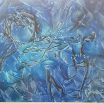 Painting titled "violon-bleu2.jpg" by Jeno, Original Artwork, Other