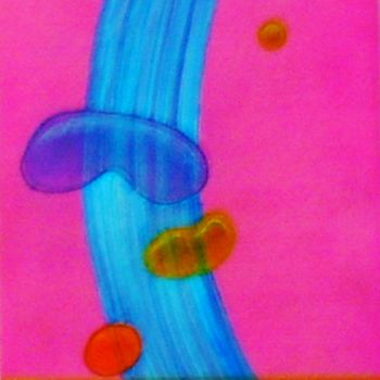 Painting titled "bulles" by Jens, Original Artwork, Lacquer Mounted on Wood Panel