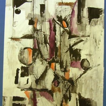 Painting titled "structures" by Jens, Original Artwork, Ink
