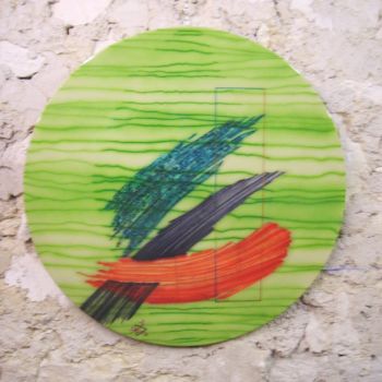 绘画 标题为“rature” 由Jens, 原创艺术品, 漆 安装在木板上