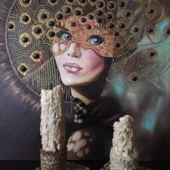 Картина под названием "«Трюфельная девушка»" - Evgenia Yurinskaya, Подлинное произведение искусства, Масло