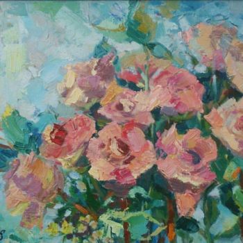 Peinture intitulée "Bouquet" par Evgeniya Pavlova, Œuvre d'art originale, Huile