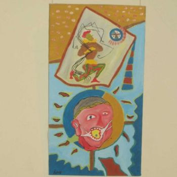 Peinture intitulée "totem" par Jepoy, Œuvre d'art originale