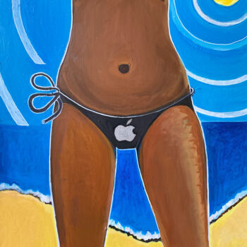 Peinture intitulée "Apple" par Jeremie, Œuvre d'art originale, Acrylique Monté sur Châssis en bois