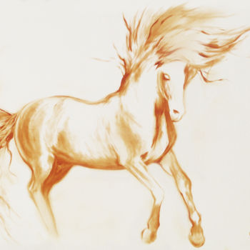 Peinture intitulée "Esprit cheval .jpg" par Jérémie Cauchard, Œuvre d'art originale, Huile