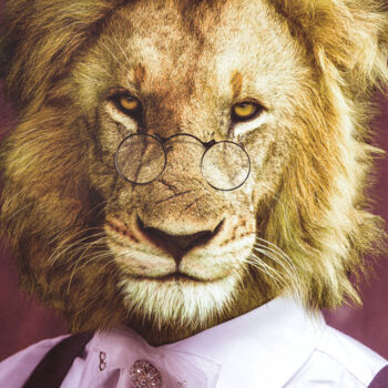 Digital Arts titled "Aristo Lion" by Jeremy Bourgois (Nyssop design), Original Artwork, Photo Montage