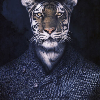 Arts numériques intitulée "Tigerman" par Jeremy Bourgois (Nyssop design), Œuvre d'art originale, Photographie numérique