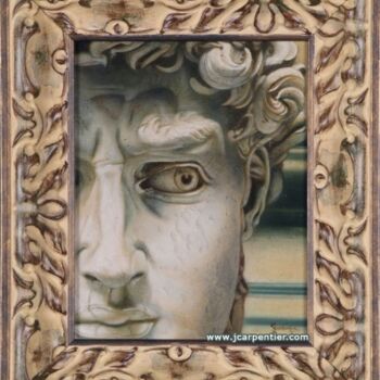 Pittura intitolato "Le regard du David" da Jeremy Carpentier, Opera d'arte originale, Olio