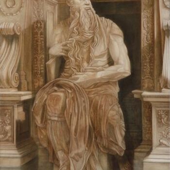 Pintura titulada "Le Moïse de Michel-…" por Jeremy Carpentier, Obra de arte original, Oleo