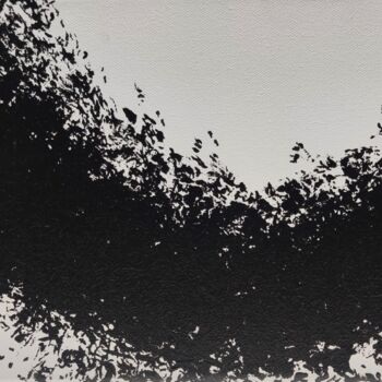 Malerei mit dem Titel "White and Black 5" von Jérémy Coutard, Original-Kunstwerk, Acryl