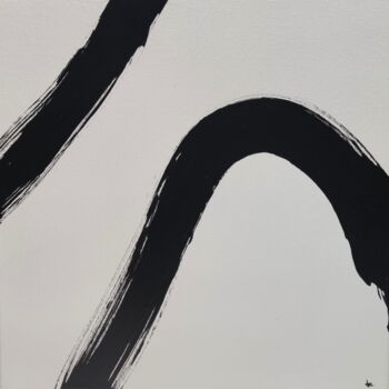 Malerei mit dem Titel "White and Black 7" von Jérémy Coutard, Original-Kunstwerk, Acryl