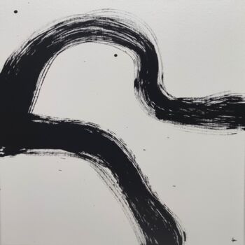 Malerei mit dem Titel "White and Black 8" von Jérémy Coutard, Original-Kunstwerk, Acryl