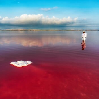 Fotografia intitolato "Bloody Lake" da Jérémy De Backer, Opera d'arte originale, Fotografia digitale