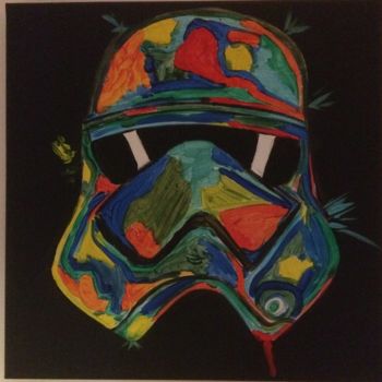 Картина под названием "stormtrooperblack.j…" - Jyja, Подлинное произведение искусства, Акрил