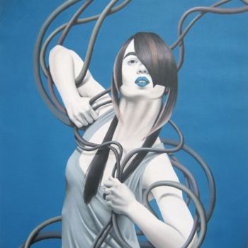 Pintura titulada "Enlace par la Vie" por Jérémy Piquet, Obra de arte original, Oleo Montado en Bastidor de camilla de madera