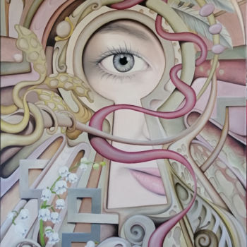 Peinture intitulée "L'oeil" par Jérémy Piquet, Œuvre d'art originale, Huile